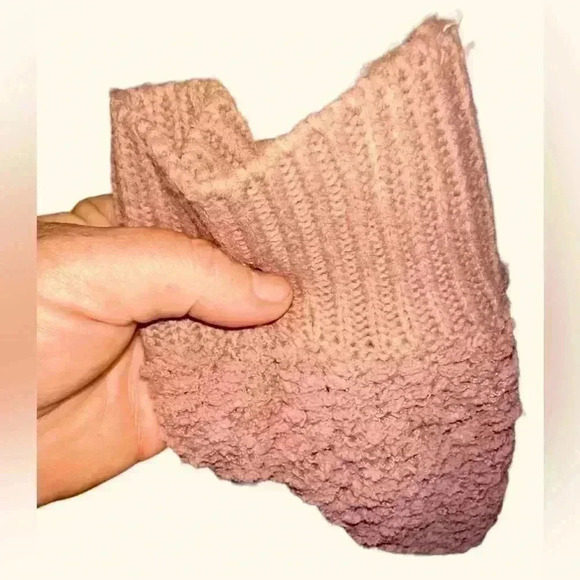 Listicle large mauve / dusty rose relaxed fit  V Neck popcorn sweater. GUC. - Picture 11 of 11